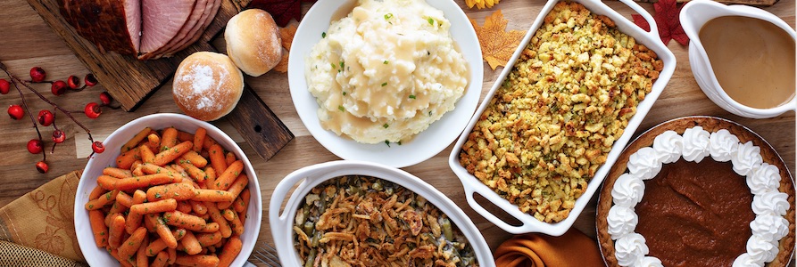 Photo of holiday casseroles.