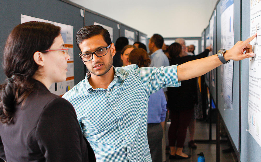 Two participants at the Obesity and Diabetes Research Day