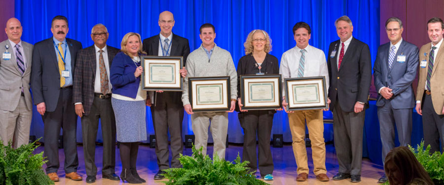 2018 winners of the Saha Award for Patient-Centered Care with Dr. Sibu Saha.