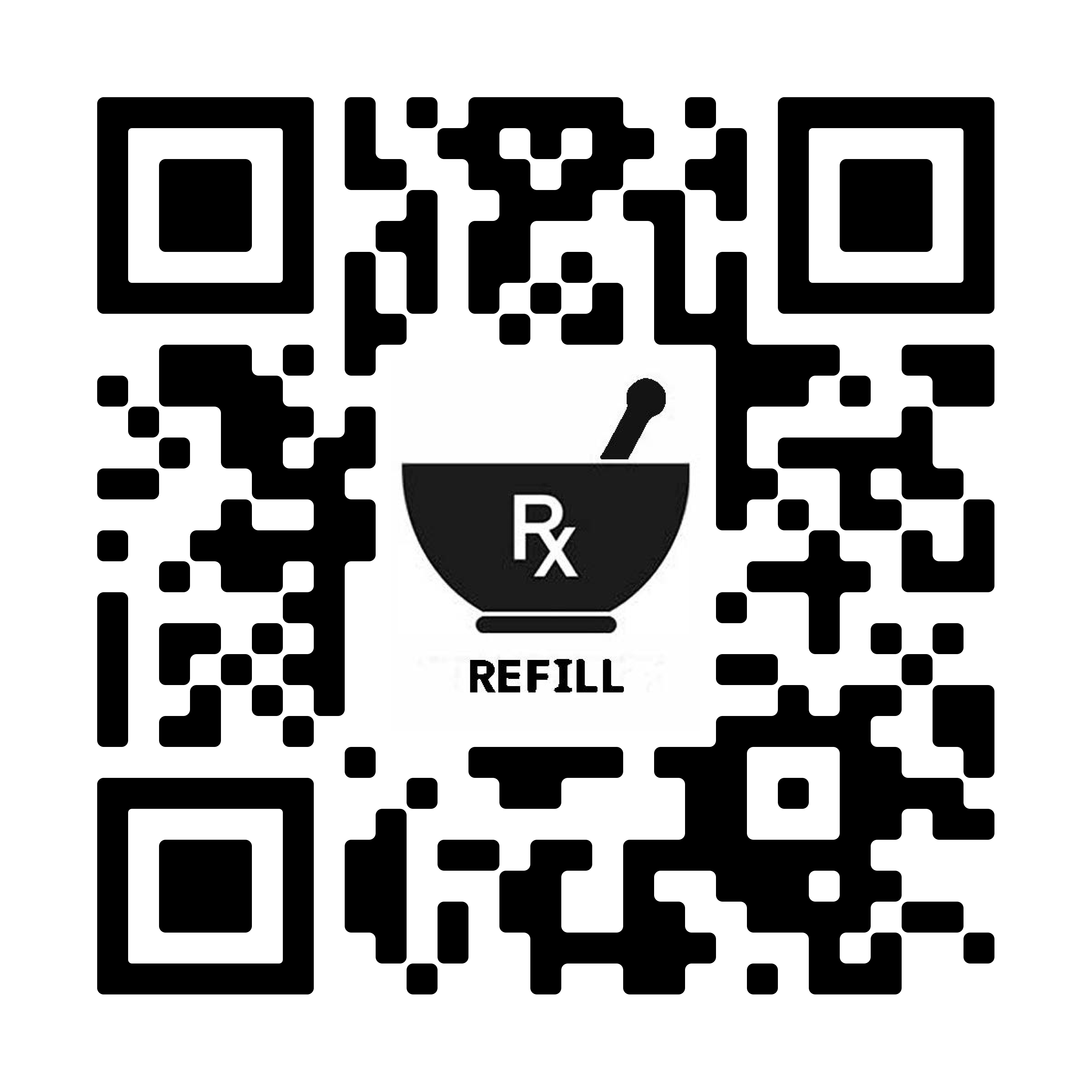 QR code to request prescription refills