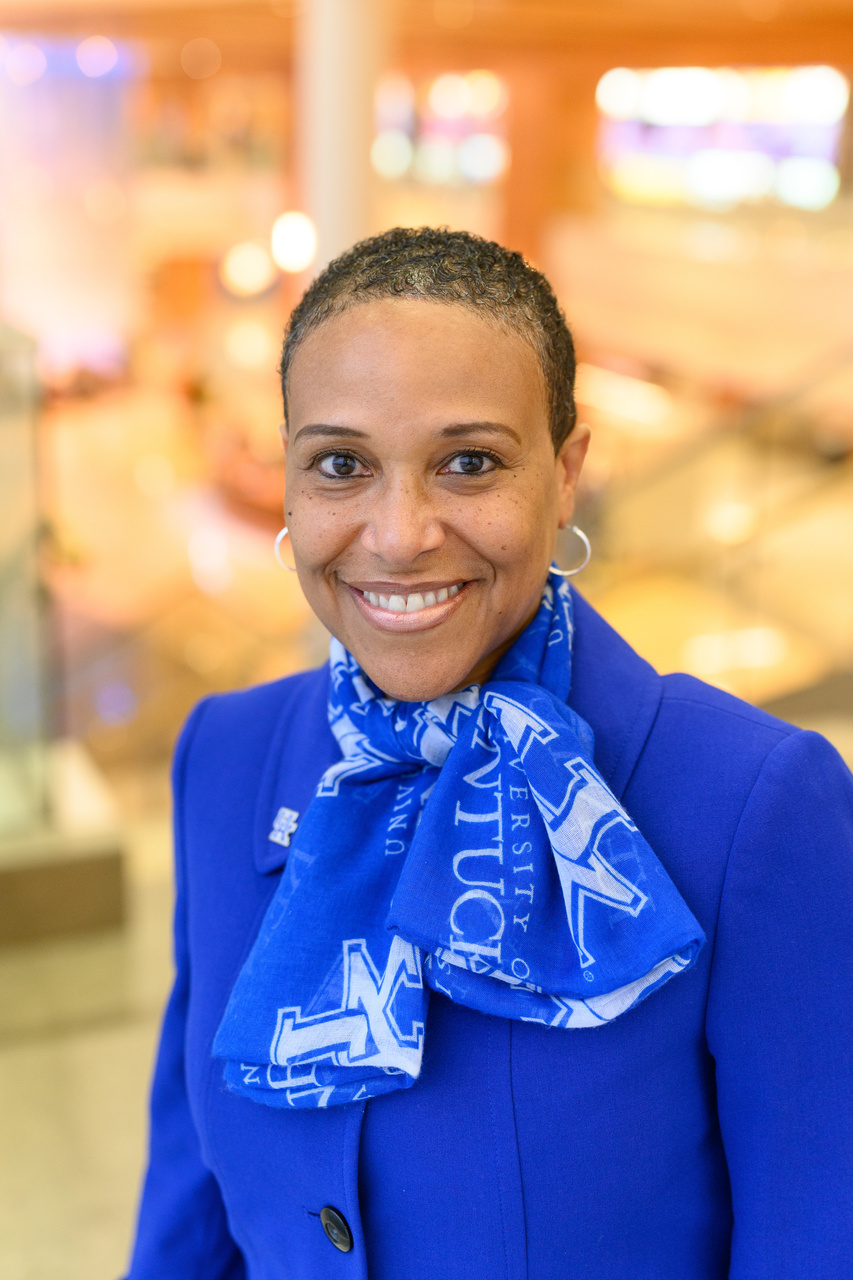 Tukea Talbert, UK HealthCare's chief health disparities officer, smiling while posed for a photo