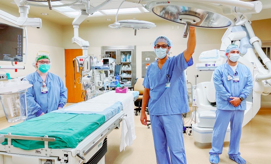 Three providers at Owensboro Health Regional Hospital posing for a photo.