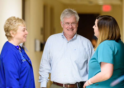 Lora Morrison, RN,  with Dr. McLarney and and Hillary Glenn.