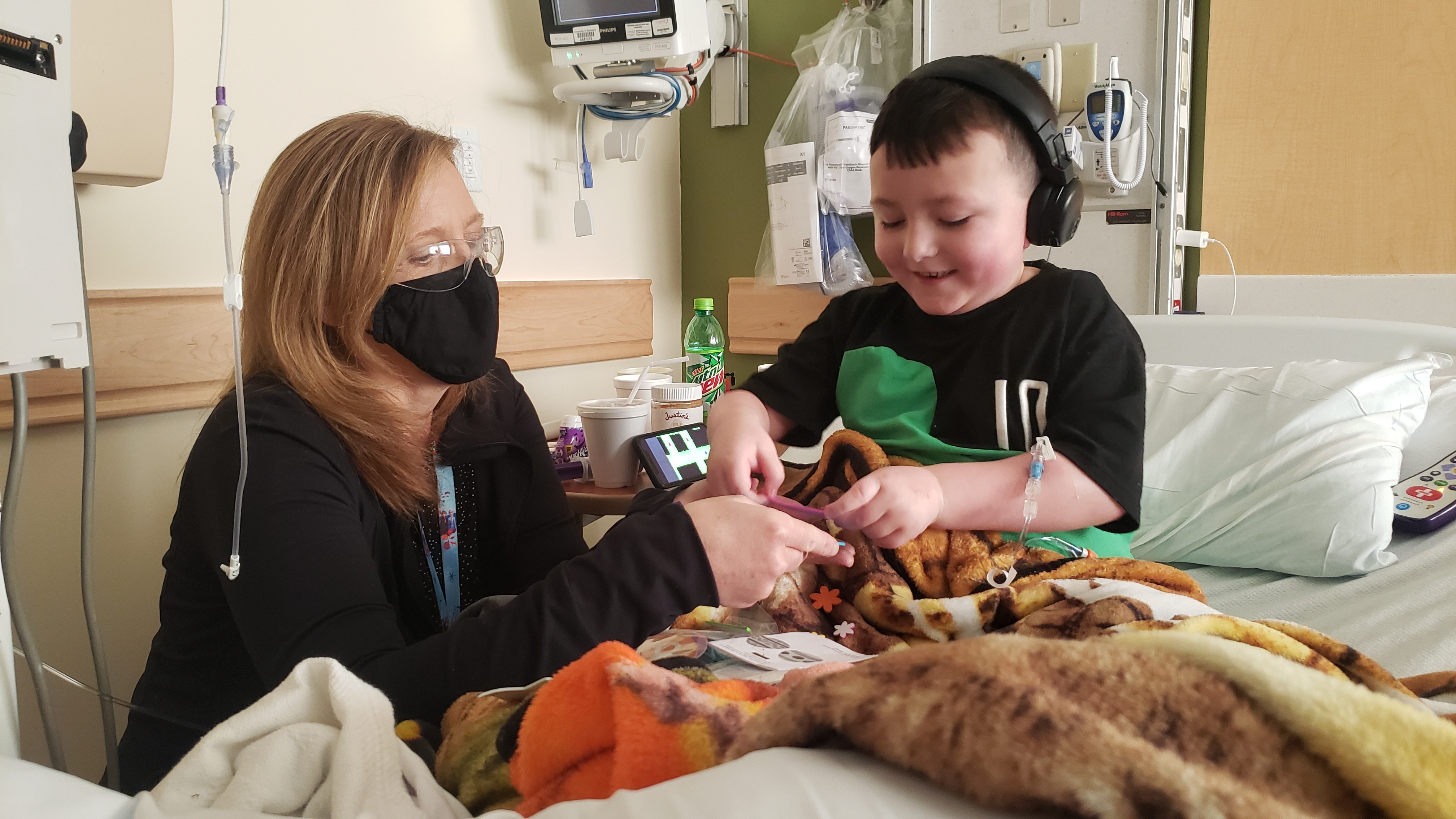 Jennifer Guilliams and a young patient