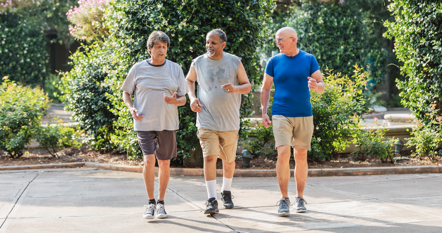 Friends enjoy exercise together