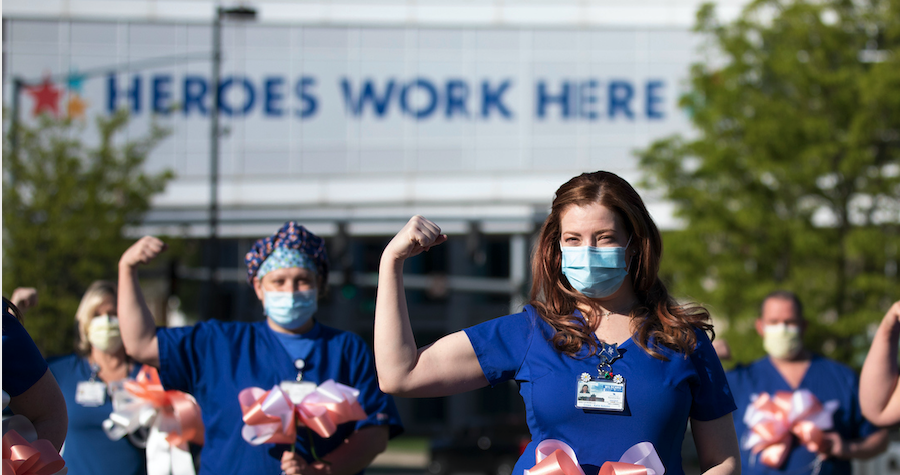 Nurses being honored.