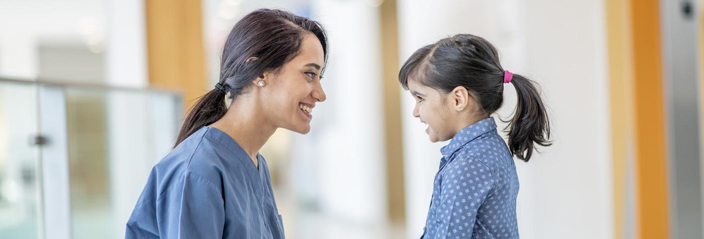 KCH Child Life nurse and patient