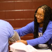 UK HealthCare team members gave free blood pressure screenings.