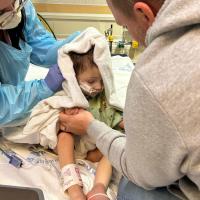 Crew Stone sick upon arrival at Kentucky Children's Hospital